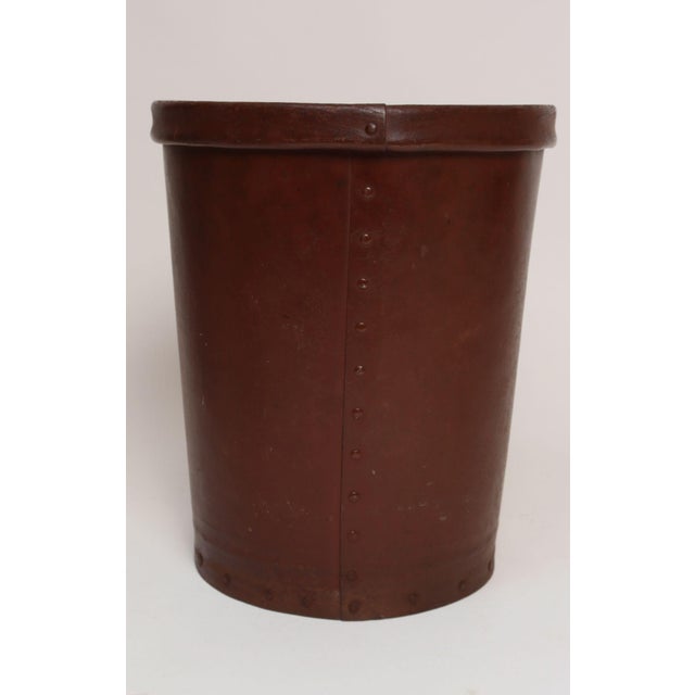 Vintage Industrial National Vulcanized Fibre Company "Vul-Cot" Waste Basket For Sale - Image 4 of 16