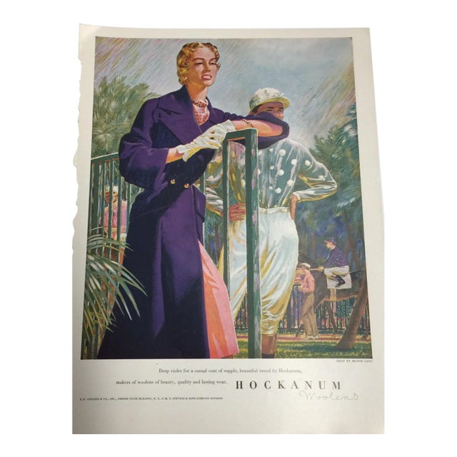 1948 Hockanum Woolens Polo Ad For Sale