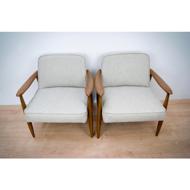 Mid-Century Modern Set of GFM-87 Armchairs by Juliusz Kedziorek for Gościcińskie Furniture, 1960s For Sale - Image 3 of 9