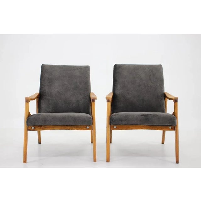 1960s Beech Armchairs, Czechoslovakia, 1960s For Sale - Image 5 of 13