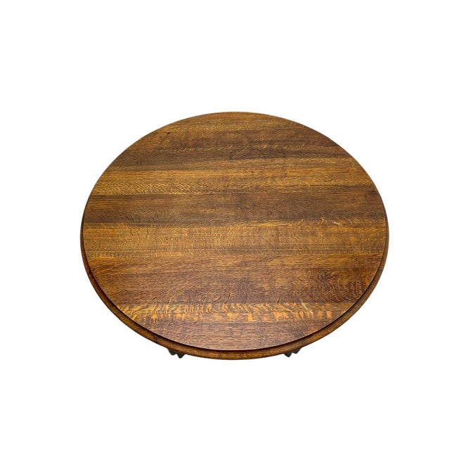 Brown Dutch Art Deco Oak Coffee Table, 1930s For Sale - Image 8 of 11