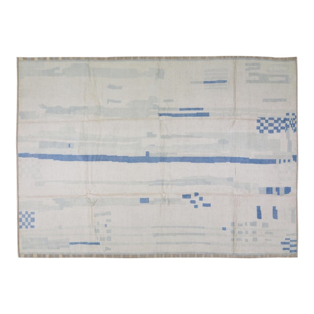 Moroccan Hand Knotted Organic Wool Rug, 10'x14' For Sale