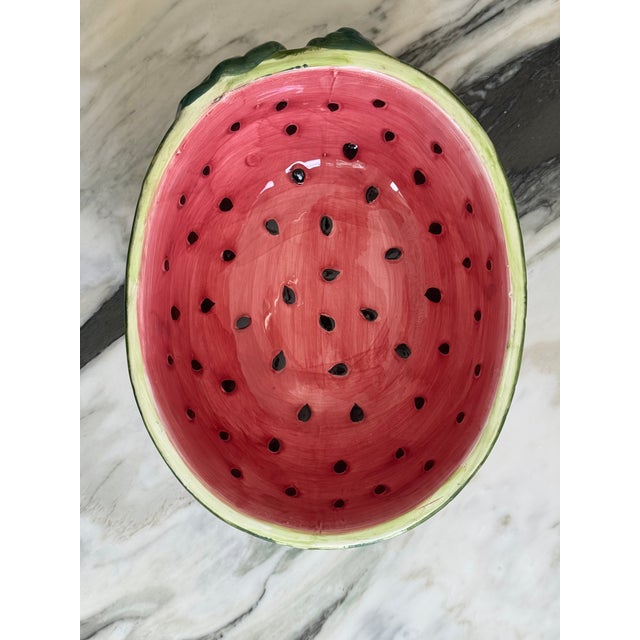 Vintage Trompe L’Oleil Watermelon Bowl For Sale - Image 11 of 13