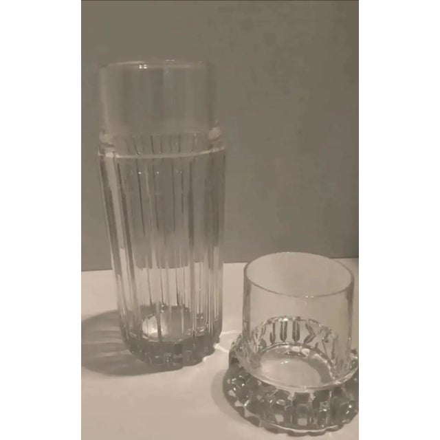 Glass Vintage Tiffany & Co. Atlas Carafe and Tumbler For Sale - Image 7 of 9