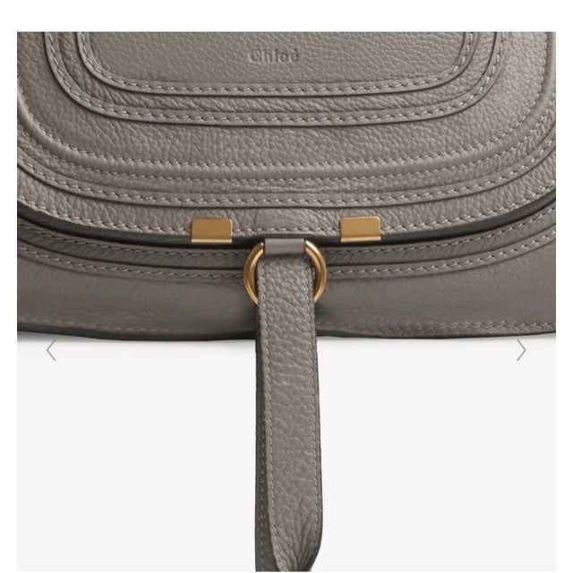 Chloé Women's Gray Marcie Small Double Carry Foldover Tote Bag, Brand New For Sale - Image 13 of 18