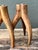 Brass Vintage Carved Wood and Brass Antler Candlesticks - A Pair For Sale - Image 8 of 12