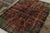 Art Deco 1960s Vintage Art Deco Rug in Red, Green, Black, Distressed Geometric Pattern For Sale - Image 3 of 8