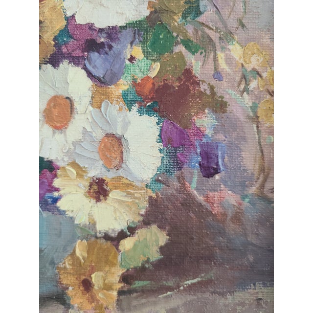 1930s 1930s Nell Walker Warner Oil Painting Floral Still Life For Sale - Image 5 of 14