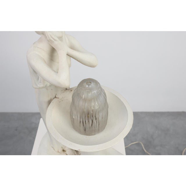 Art Deco Vichy Advertising Lamp in Plaster, Belgium, 1930s For Sale - Image 12 of 14