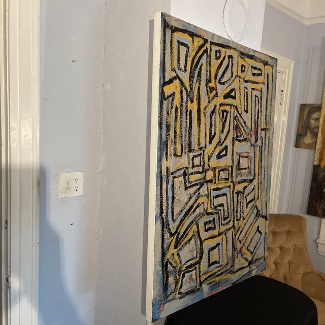 Mid-Century Modern “Self Portrait” by John Frates Mid Century Modern Abstract Certificate of Authenticity With Invoice Hang Multi-Directional For Sale - Image 3 of 8