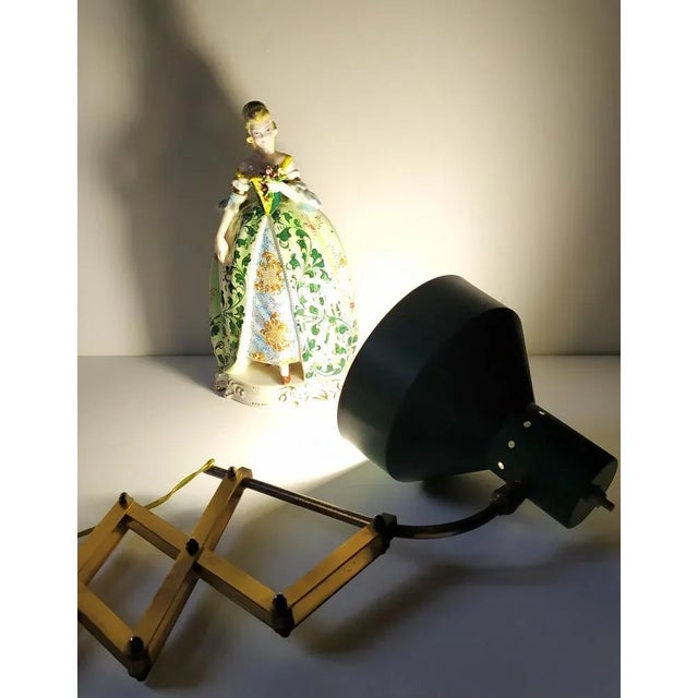 Italian Scissor Brass Wall Light, 1940s For Sale - Image 4 of 8