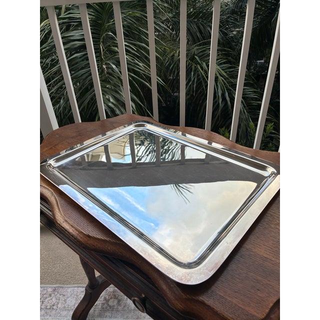 Christofle Gallia Model 0501 Art Deco Silver-Plated Coffee & Tea Service With Tray — 5 Pieces, France c.1930 For Sale - Image 12 of 12