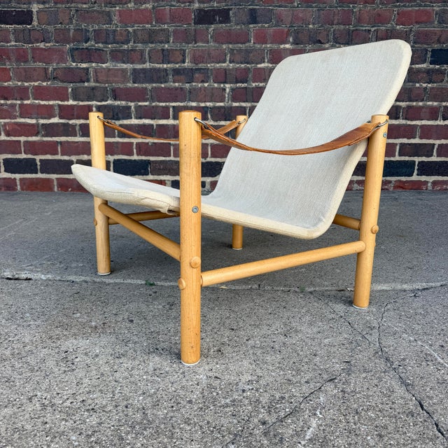 Bror Boije for Dux “Junker” Safari Lounge Chair and Ottoman For Sale In Cleveland - Image 6 of 12