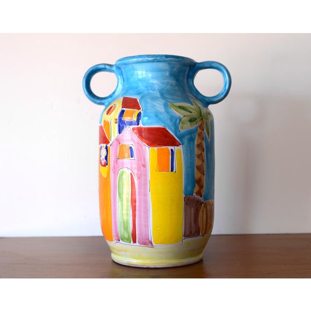Mid Century Italian La Musa Handled Ceramic Vessel For Sale - Image 10 of 11