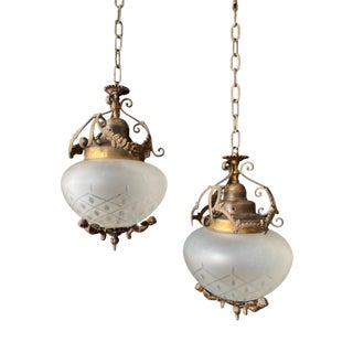 Vintage Pendant Lights, 1960s, Set of 2 For Sale