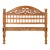 Mid 20th Century Indonesian Carved Scrolling Foliage & Petite Balusters Headboard For Sale