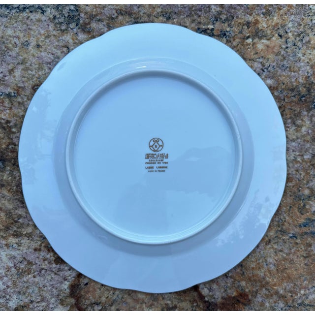 Red Vintage French Hand Painted Cherubs Gold Gilt Red Porcelain Decorative Plate For Sale - Image 8 of 10