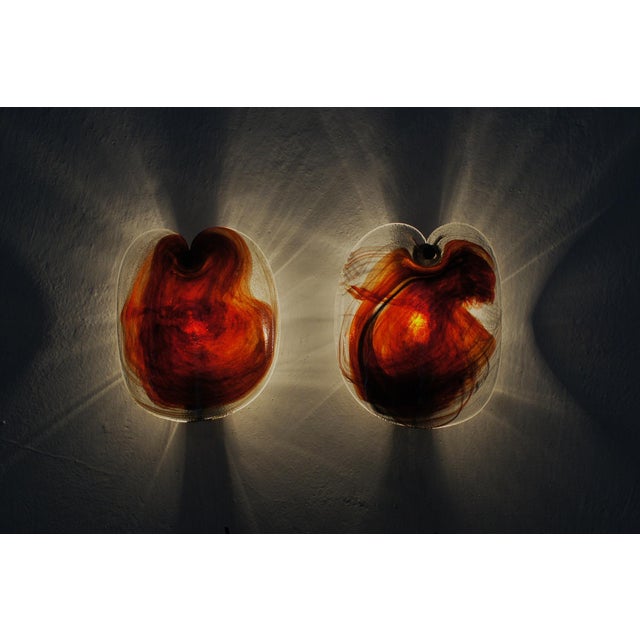 1970s Vintage Glass Sconces by Per Lutken for Holmegaard, 1970s, Set of 2 For Sale - Image 5 of 9