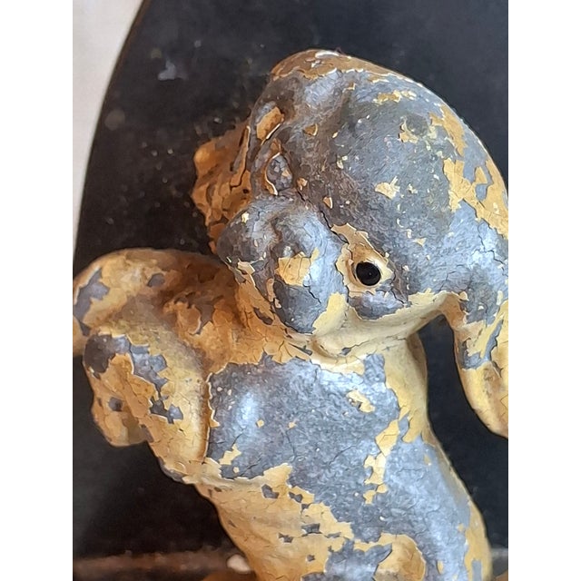Antique Judd Co Cast Iron Japanese Spaniel Dog Doorstop 1267 Begging Pup 1920s For Sale - Image 4 of 17