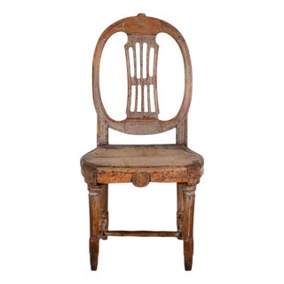 19th Century Provincial Gustavian Chair in Original Paint For Sale