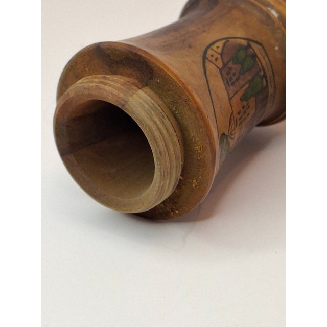 Antique Bezalel Jerusalem Olive Wood Spice Box Besamim Holder 1920s Palestine Era For Sale - Image 14 of 18