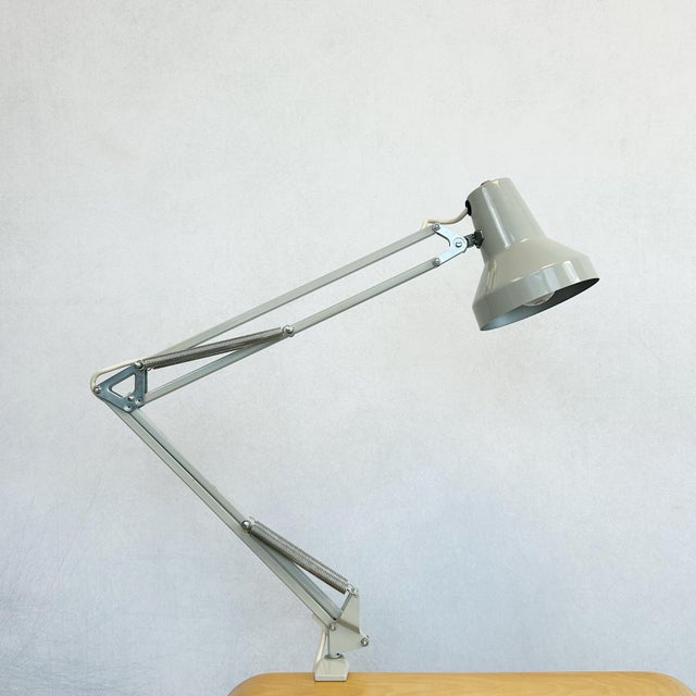 Metal Adjustable Grey Architect's Desk Lamp, 1970s For Sale - Image 7 of 7