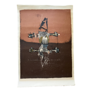 Mid 20th Century Original Johnny Friedlaender Aquatint Etching - Signed, Numbered 162/350 - Unframed