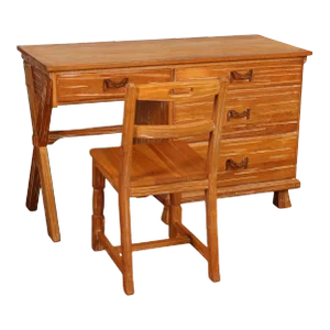 Brandt Ranch Oak Writing Desk and Chair