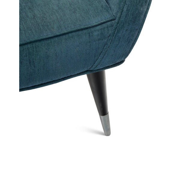 Pair of Italian Mid-Century Modern Sculptural Lounge Chairs, in the Style of Gio Ponti, Circa 1950s For Sale In Los Angeles - Image 6 of 9