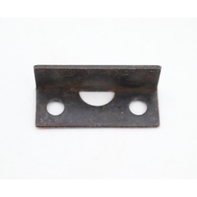 Metal Vintage 9.5 In. Japanned Steel Surface Door Bolt For Sale - Image 7 of 7