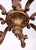 High-quality chandelier made of patinated metal with rich floral decor. The chandelier is sturdy. Restored electrical...