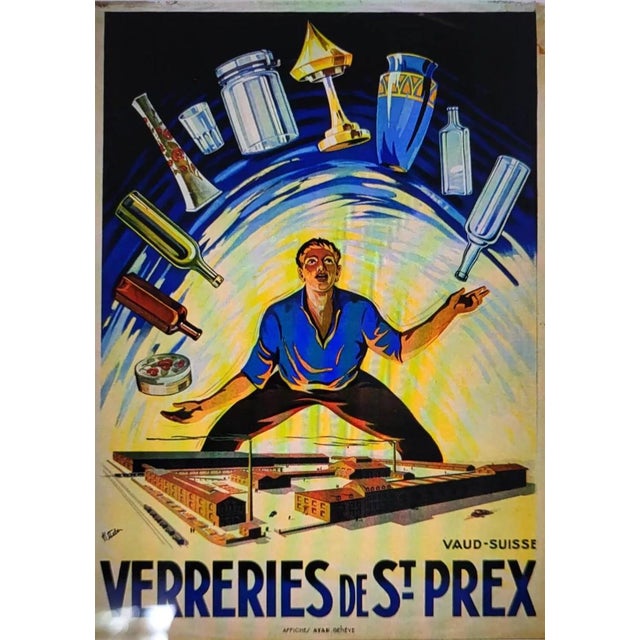 Black Art Deco Vase from Verrerie Saint Prex, Switzerland, 1930s For Sale - Image 8 of 10