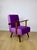 Vintage Loft Armchair in Purple Velvet, 1970 For Sale - Image 12 of 12