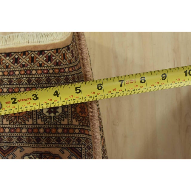 Bokhara Rug 5’2” X 8’1” Beige Wool Tribal Hand-Knotted Oriental Carpet For Sale - Image 10 of 12