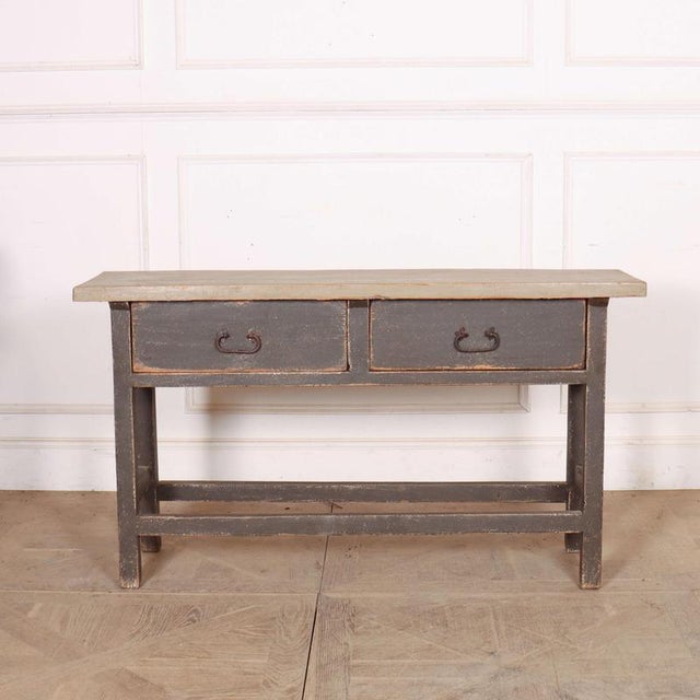 English Painted Server in Pine, 1920s For Sale - Image 11 of 11