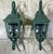 Turquoise Pair of Vintage Solid Brass Outdoor Wall Lanterns - 22”h X 7”.5 W X 7”.5 D For Sale - Image 8 of 16