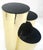 Mid-Century Modern Triptych Round Cylinder Brass Finish Multi Level Pedestal Stand Table For Sale - Image 3 of 15