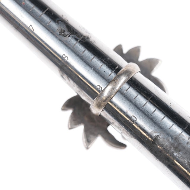 Metal sz9.25 MP Zuni silver channel inlay eagle dancer ring For Sale - Image 7 of 9