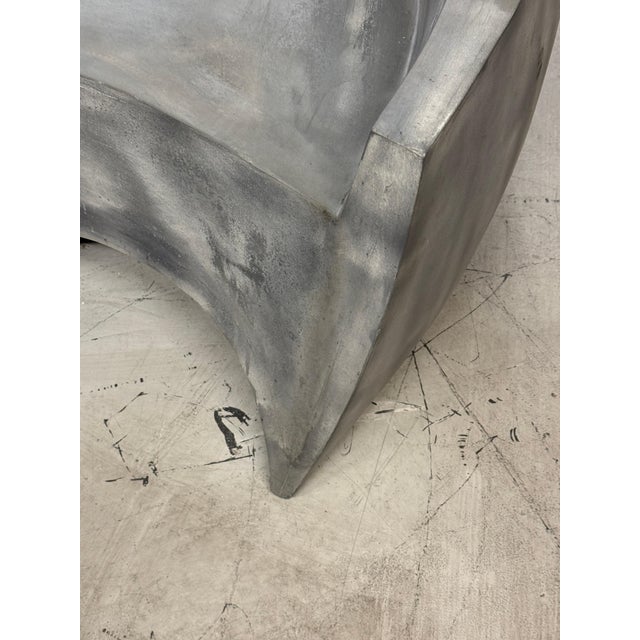 Attributed to Vladimir Kagan for Ralph Pucci Ltd Edition Grey Foundry Chairs and Ottoman For Sale - Image 13 of 15