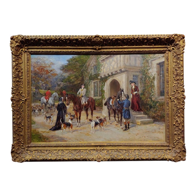 Heywood Hardy - Getting Ready for the Fox Hunt -19th Century Sporting Oil Painting For Sale