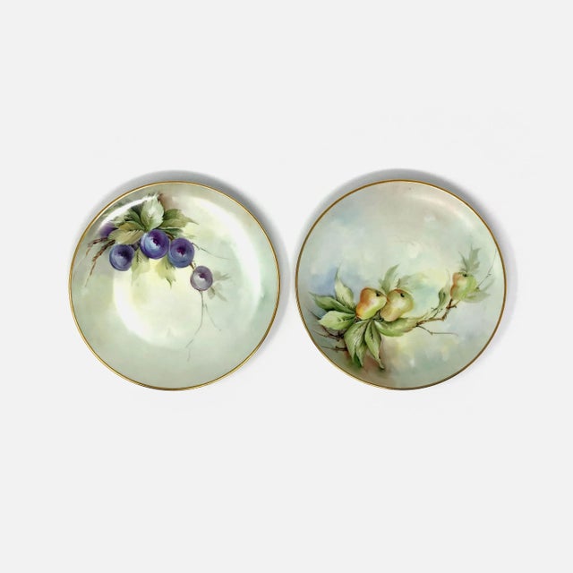 Ceramic Mid 20th Century Hand Painted Porcelain Plates- Set of 12 For Sale - Image 7 of 9