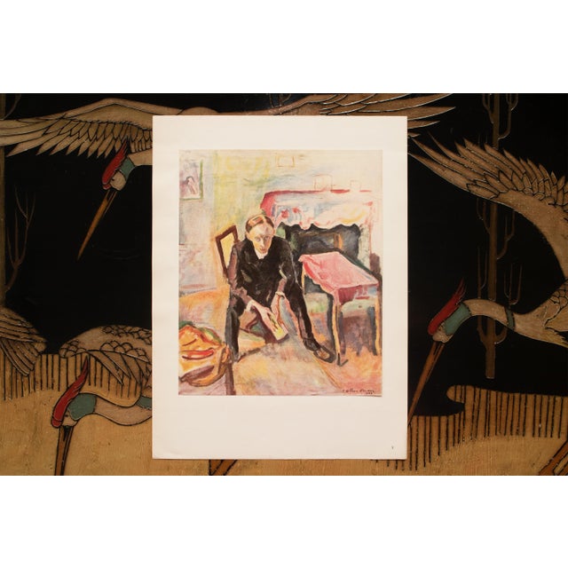 1943 After Othon Friesz "Portrait of Fernand Fleuret", First Edition Parisian Offset Lithograph For Sale - Image 4 of 8