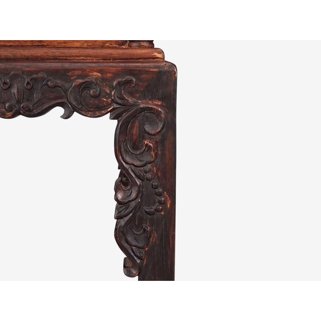 Brown Chinese Pedestal or Plant Stand, Carved Hardwood, China, 20th C. For Sale - Image 8 of 14