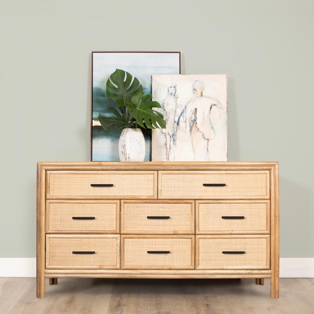 Versatile and highly functional, the Bermuda Eight-Drawer Dresser captures the carefree elegance of the Caribbean....