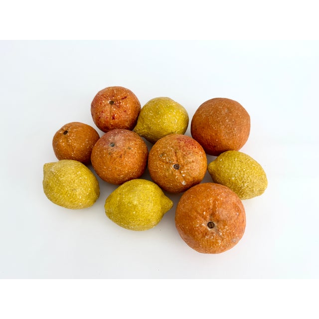 Mid-Century Modern Mid-Century Italian Stone Citrus Fruit - Set of 10 For Sale - Image 3 of 4