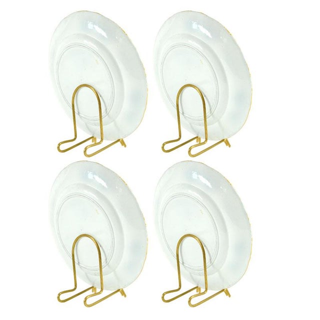 Metal Holywood Regency Display Stands for Plates, 1970s, Set of 4 For Sale - Image 7 of 7