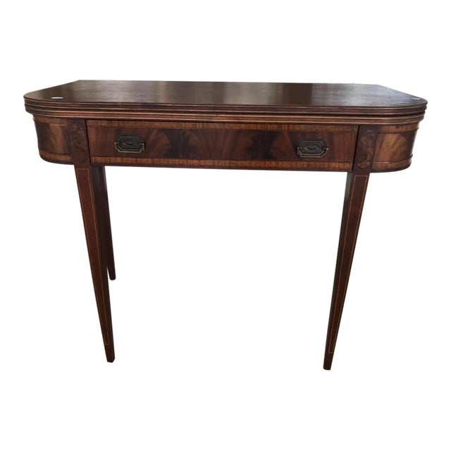 Antique Traditional Berkey & Gay Flip Top Fold Out Writing Desk Chairish