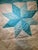 Vintage Handmade Quilted Turquoise and White Lone Star Quilt For Sale - Image 11 of 15