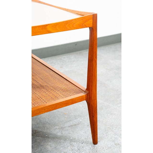 Mid Century Modern Side End Table Walnut Heritage Henredon Vintage MCM Rectangle For Sale - Image 12 of 12