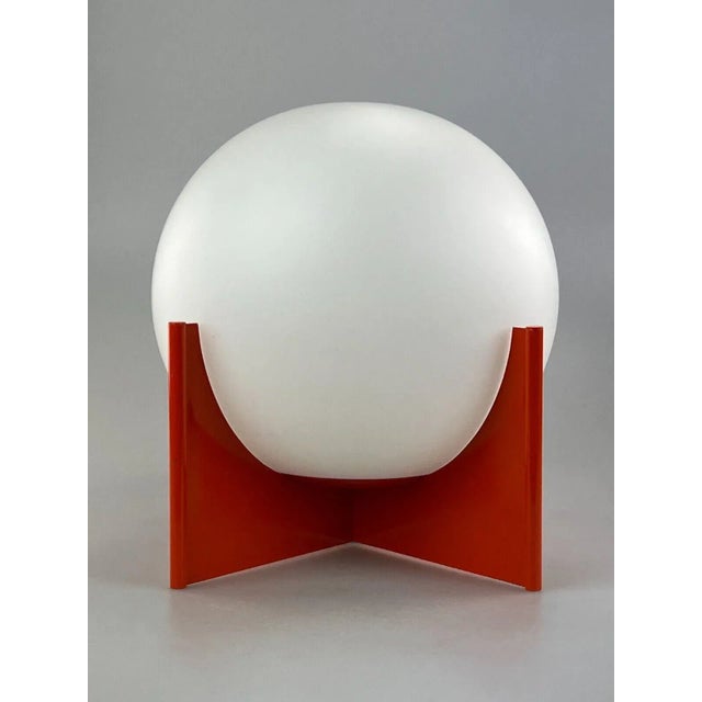 Space Age Glass & Metal Ball Table Lamp, 1970s For Sale - Image 11 of 13